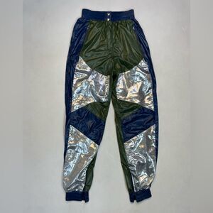 AIELLO By Frankies Bikinis Luminescent Track Pants Women XS Colorblock